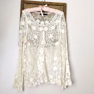 Cream colored lace top